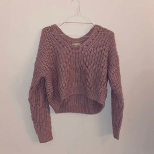 light purple pacsun la hearts cropped sweater
